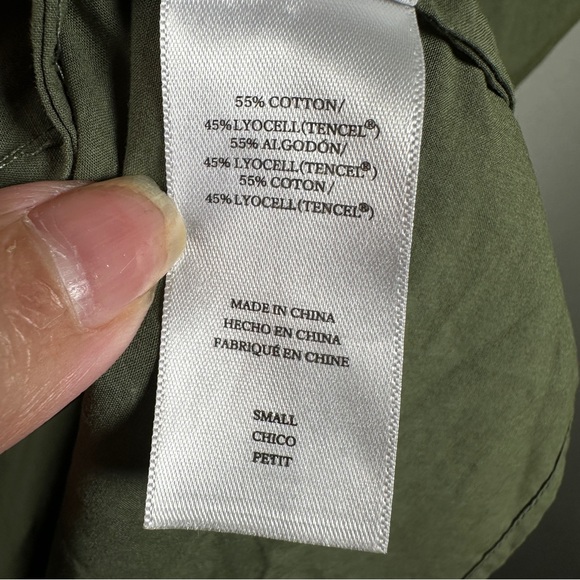 Rails Maple Olive‎ Smoke Midi Dress Smocked Waist Boho Cottagecore Chic Size S - Picture 15 of 16